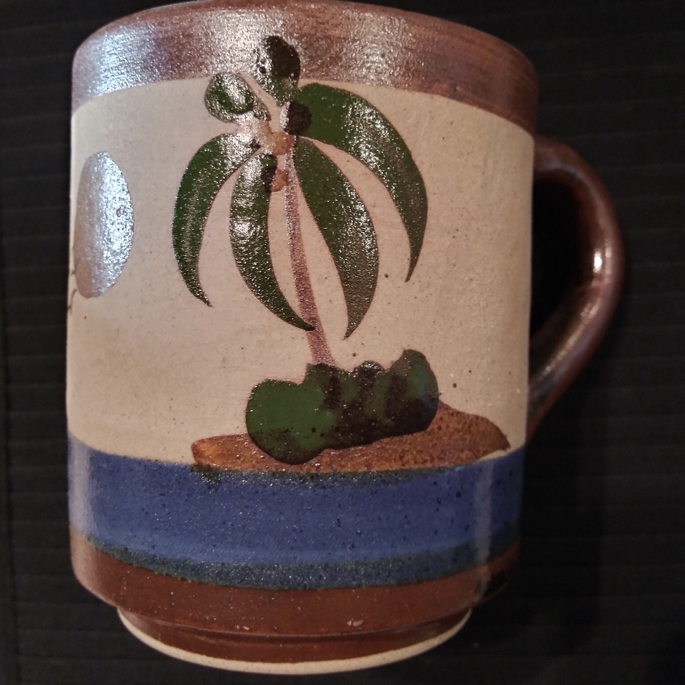 ceramic mug and ashtray made in Mexico